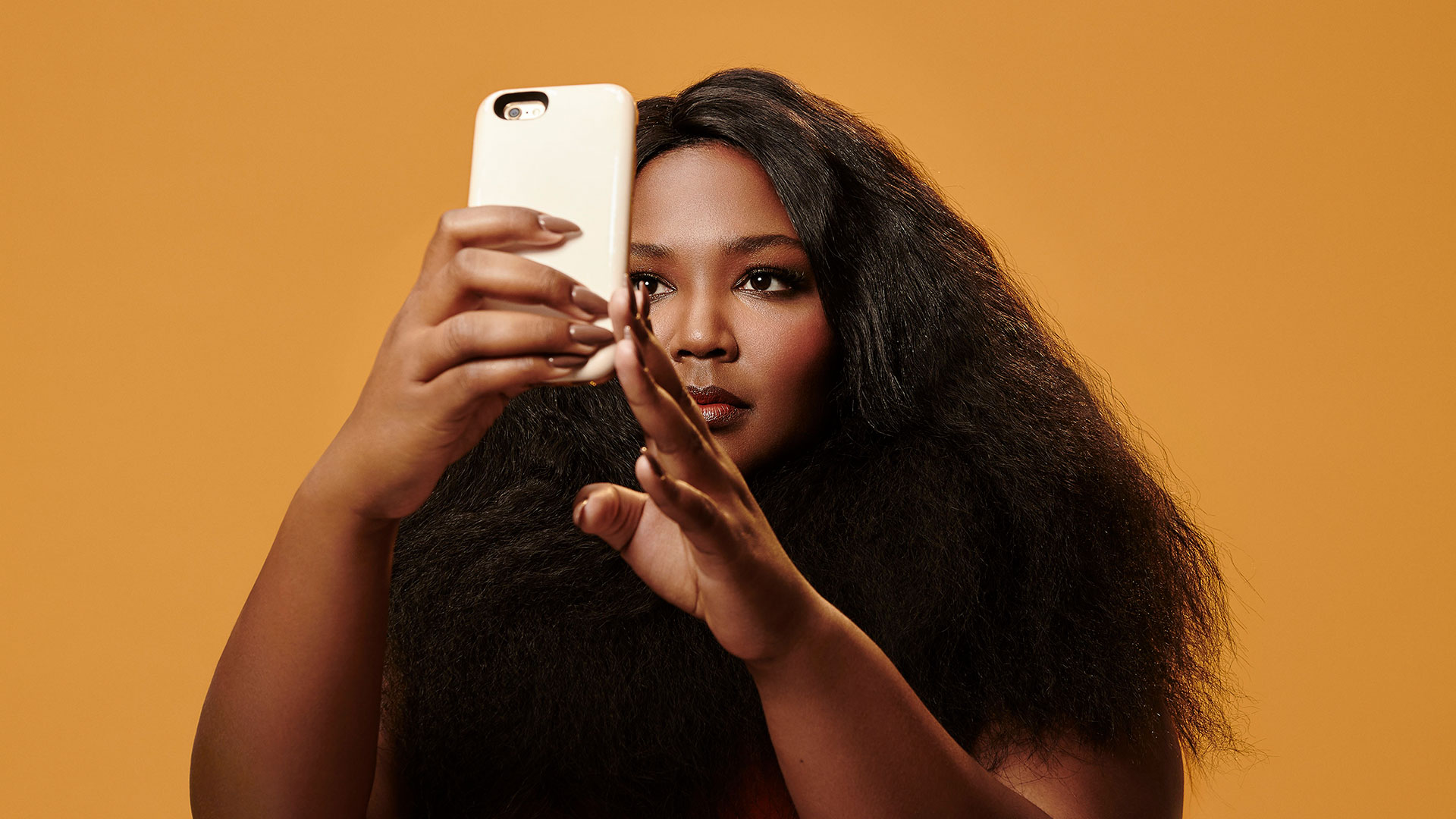 Lizzo on the phone